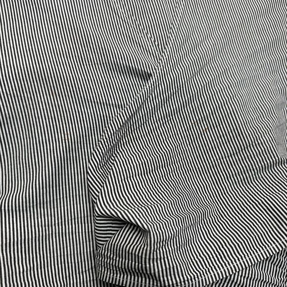 Black and White Striped Cotton Wrap Shirt - Picture 7 of 7